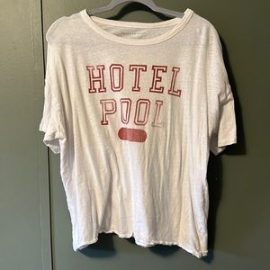 American eagle white tee “hotel pool”